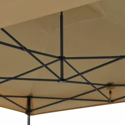 VONROC Partyzelte-Premium 6x3 easy-Up Partyzelt mit verbindungs-set - Beige