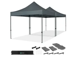 VONROC Partyzelte-Premium 6x3 easy-Up Partyzelt mit verbindungs-set - Grey