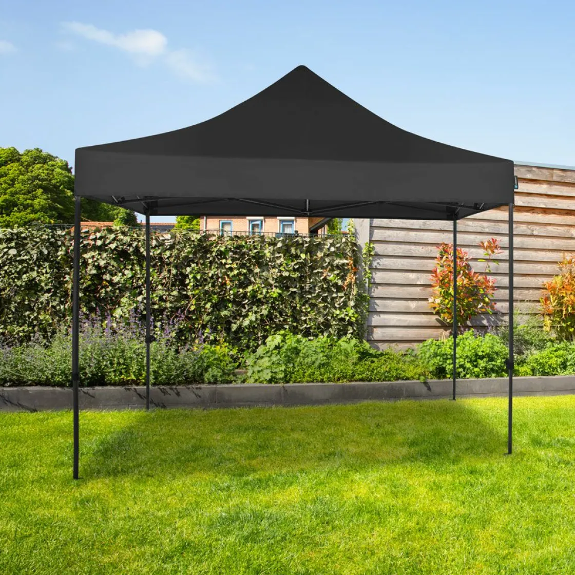 VONROC Partyzelte-Premium 3x3m easy-up partytent - Schwarz