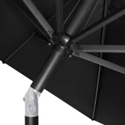 Markenlos VONROC Rosolina 280 Premium Sonnenschirm mit Fuß - Anthracite< Sonnenschirme