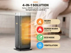 Vulpes Goods 4 in 1 Elektrischer Heizlüfter - 2000 Watt< Elektroheizungen|Elektroheizungen