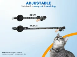 Vulpes Goods Apple AirTag Katzenhalsband - Größe S< Sicherheit & Leinen