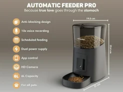 Vulpes Goods Futter- & Trinknäpfe-Automatischer Futterautomat - 6 Liter