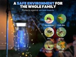 Vulpes Goods Insektenabwehr^Mückenlampe PRO – Wiederaufladbar & Solarenergie