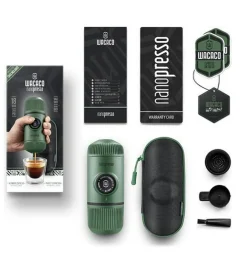 Wacaco Kaffeemaschinen-Nanopresso tragbare Espressomaschine + Hülle - Green