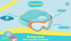 Waimea Schnorcheln & Tauchen-Kinder-Taucherbrille mit Neopren-Kopfband - Aqua