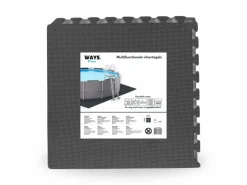Markenlos Ways d’luxe 50 x 50 cm Black bodenfliesen - Set von 8< Pool Zubehör