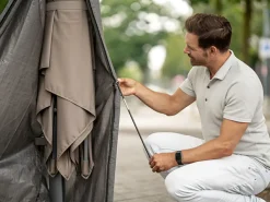 Winza Outdoor Covers Sonnenschirmhüllen-Winza 250 x 64 cm graue Sonnenschirmschutzhülle