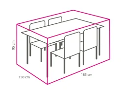 Winza Outdoor Covers Schutzhüllen Gartenmöbel-Winza 185 x 150 x 95 cm Gartenset Abdeckung
