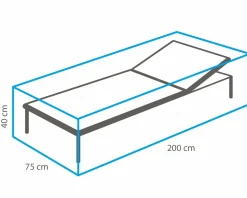 Winza Outdoor Covers Schutzhüllen Gartenmöbel^Winza 200 x 75 x 40 cm Liege Schutzhülle
