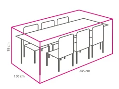 Winza Outdoor Covers Schutzhüllen Gartenmöbel-Winza Deluxe 245 x 150 x 95 cm Gartenmöbel Abdeckung