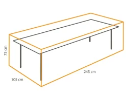 Winza Outdoor Covers Schutzhüllen Gartenmöbel-Winza Deluxe 245 x 105 x 75 cm Tisch Abdeckung