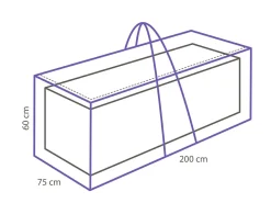 Winza Outdoor Covers Gartenstuhlauflagen Schutzhüllen|Schutzhüllen Gartenmöbel-Winza Deluxe XL 200 x 75 x 60 cm Auflagentasche