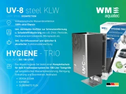 WM aquatec Wasseraufbereitung-UV-8 steel Komplettlösung Wasserhygiene - 100 Liter