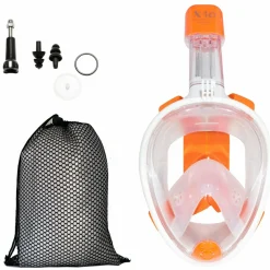 Markenlos Schnorcheln & Tauchen^X10 Erwachsene S/M Schnorchelmaske - Orange