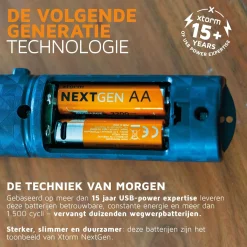 Xtorm Kleinbatterien-NextGen USB-C Wiederaufladbar AA Batteries - Set van 4