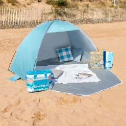 Markenlos Yello UPF50+ Strandmuschel - Sky Blue< Strandmuscheln